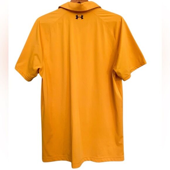 Under Armour Gold Loose Fit Golf short Sleeve Polo Shirt Medium - Picture 6 of 9